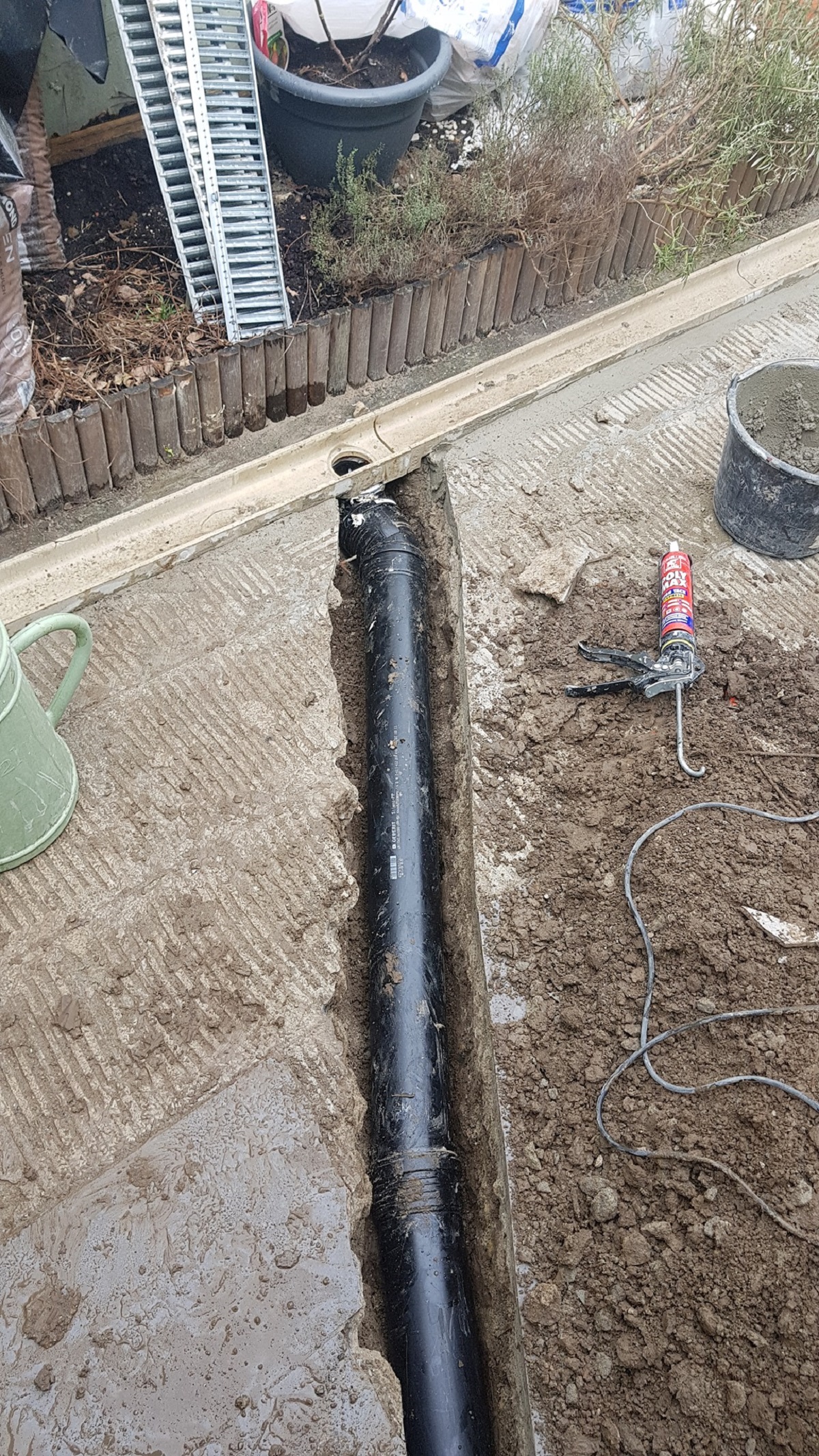 Évacuation eau terrasse